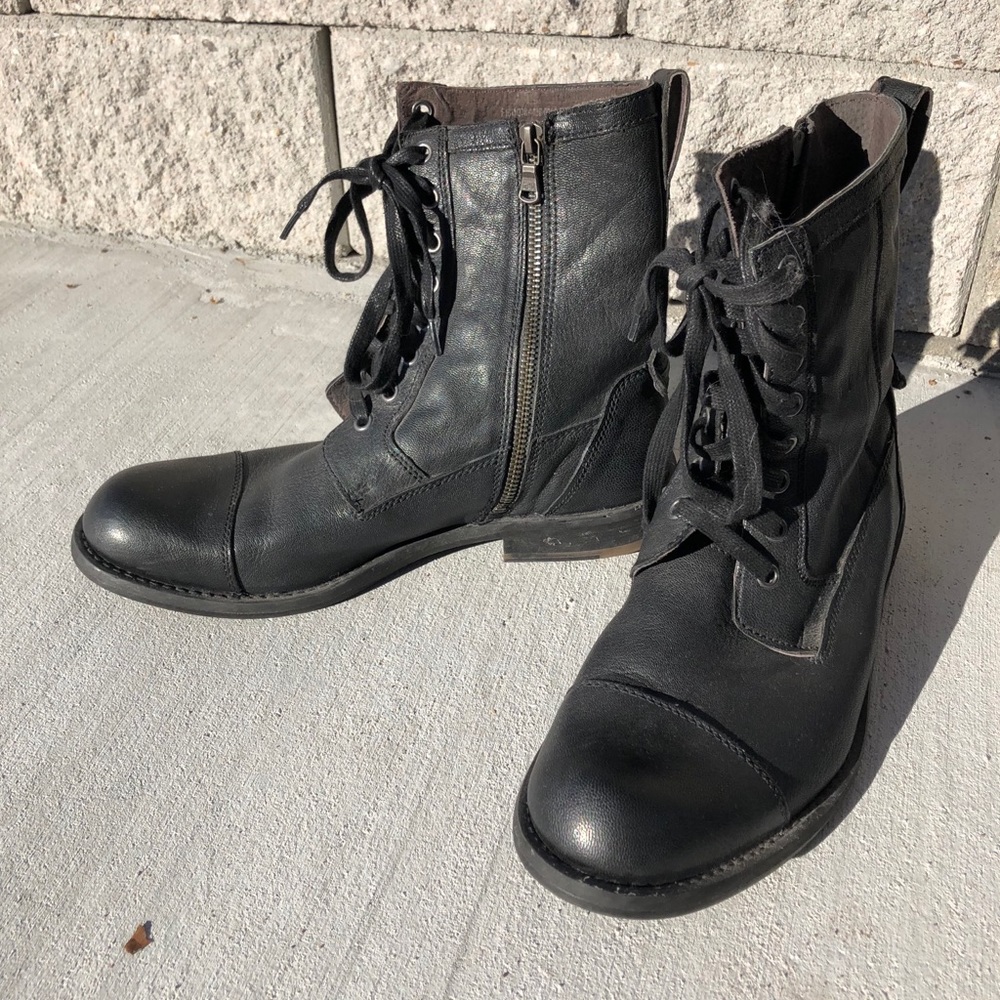 John Varvatos black leather men’s boots size 8.5